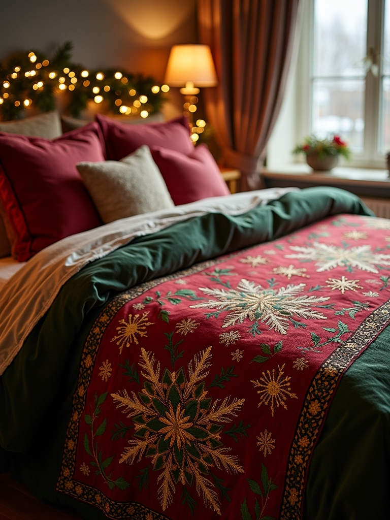 timeless christmas scene tapestry