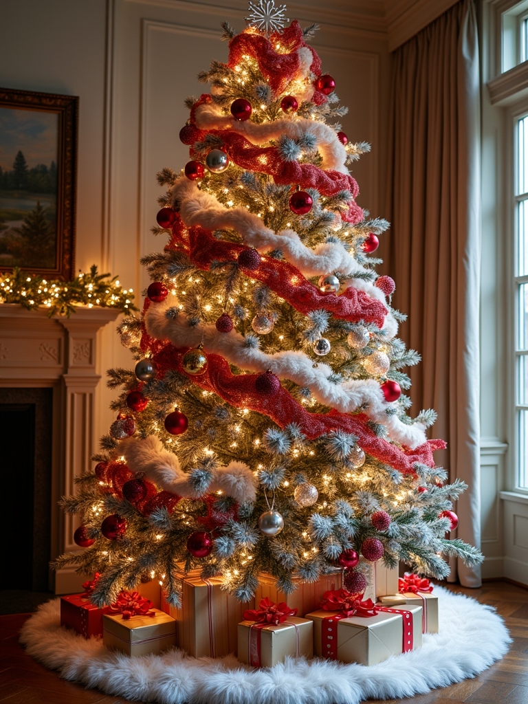 timeless red and white ornaments