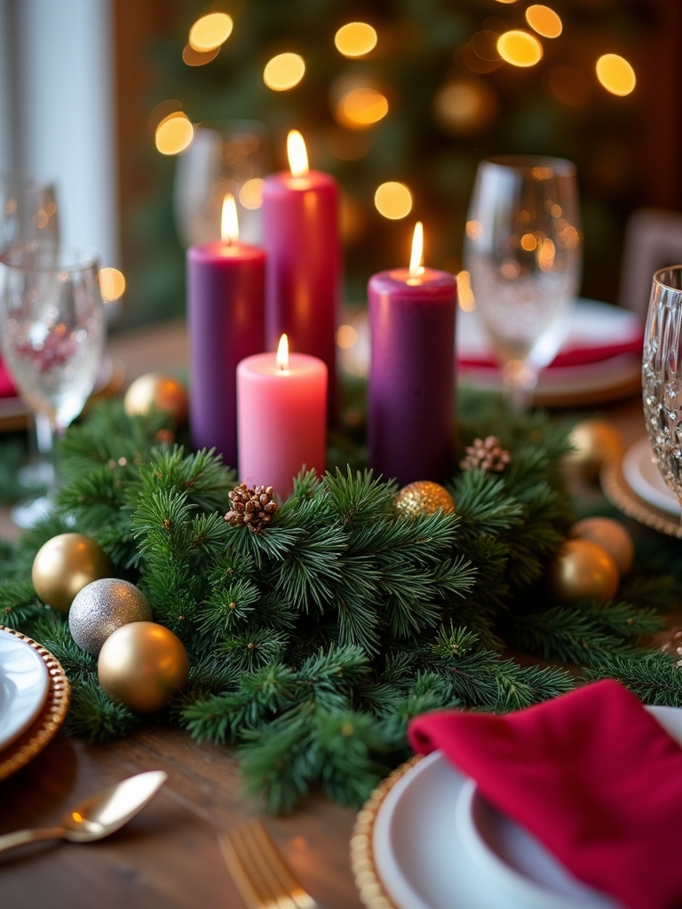 traditional advent wreath centerpiece