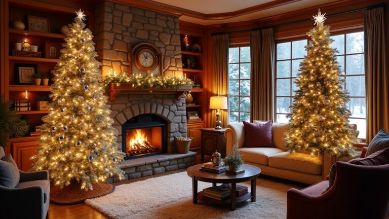 two christmas trees decor