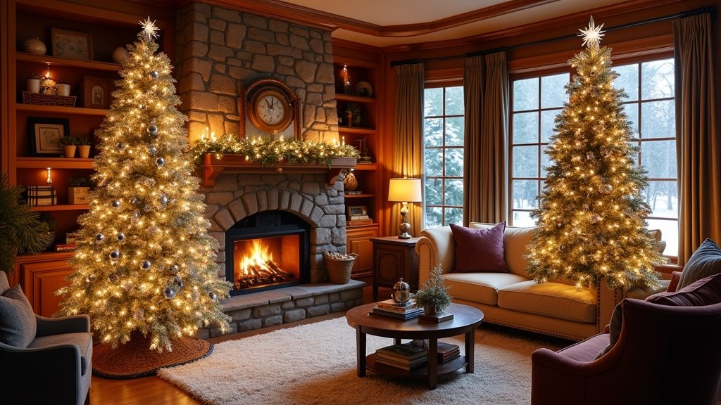 two christmas trees decor