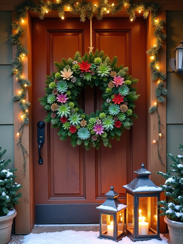 unique succulent holiday decor
