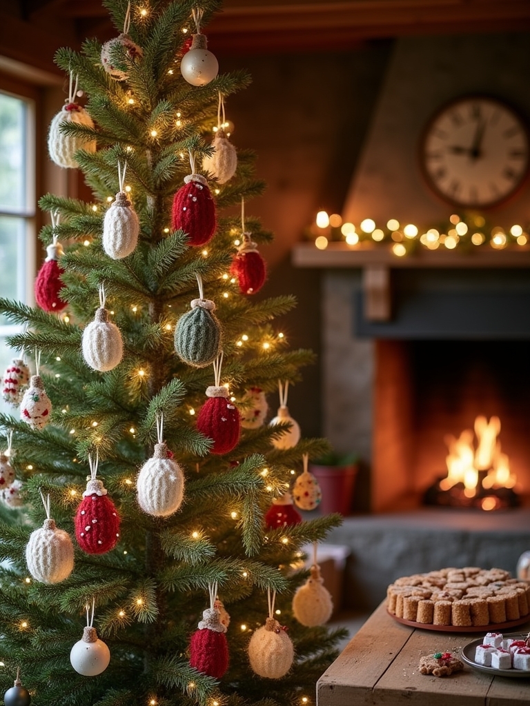 upcycled sweater ornament crafting