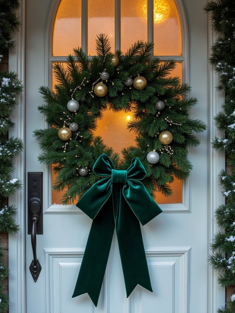 velvet ribbon holiday wreath