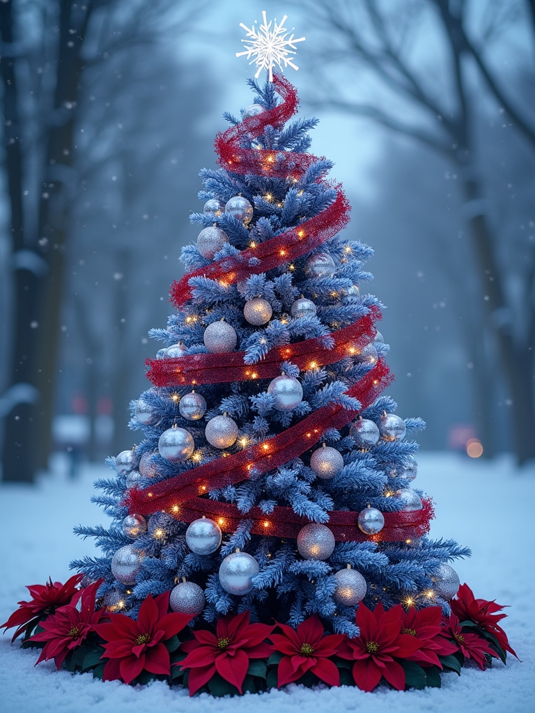 vibrant blue and red