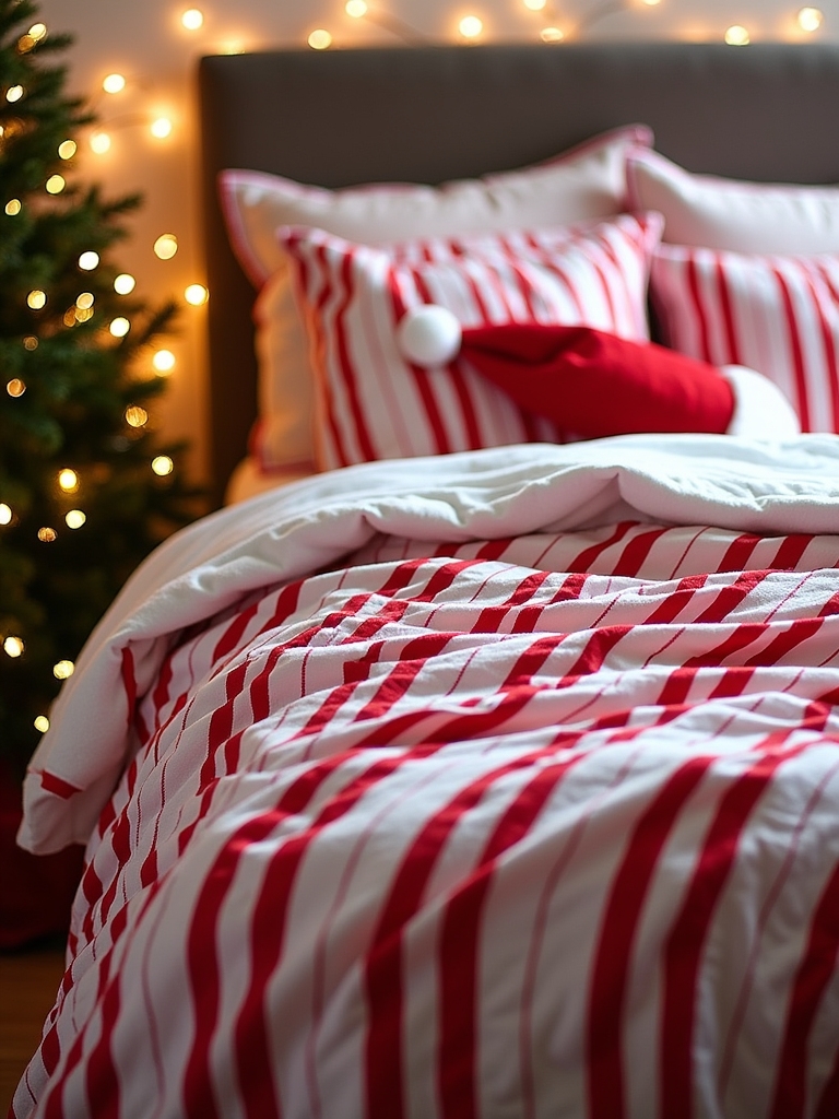 vibrant holiday candy cane sheets