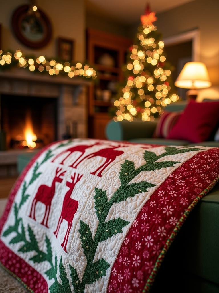 vibrant holiday quilt comfort