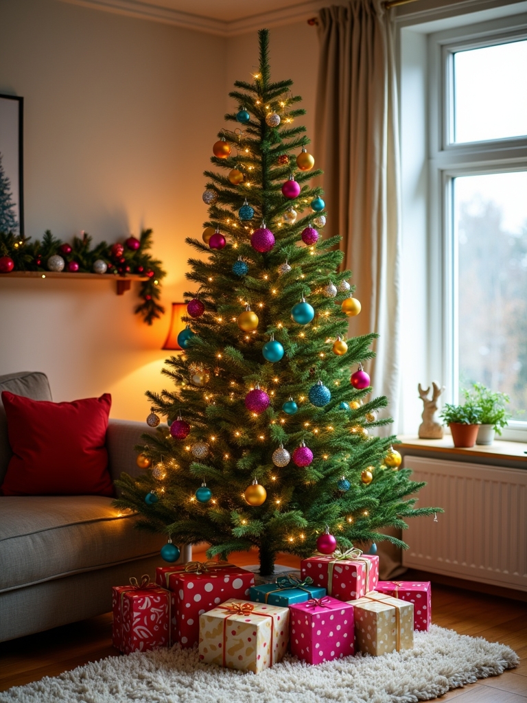 vibrant holiday tree decorations
