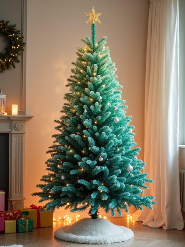 vibrant ombre christmas decor