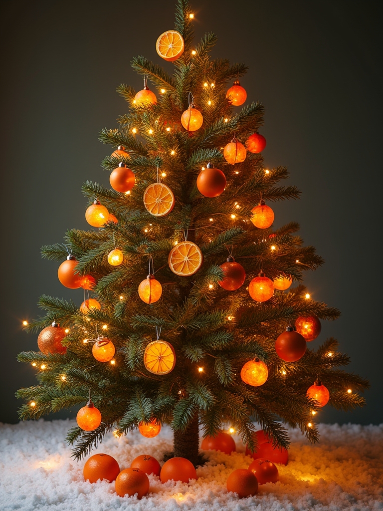 vibrant orange holiday decor