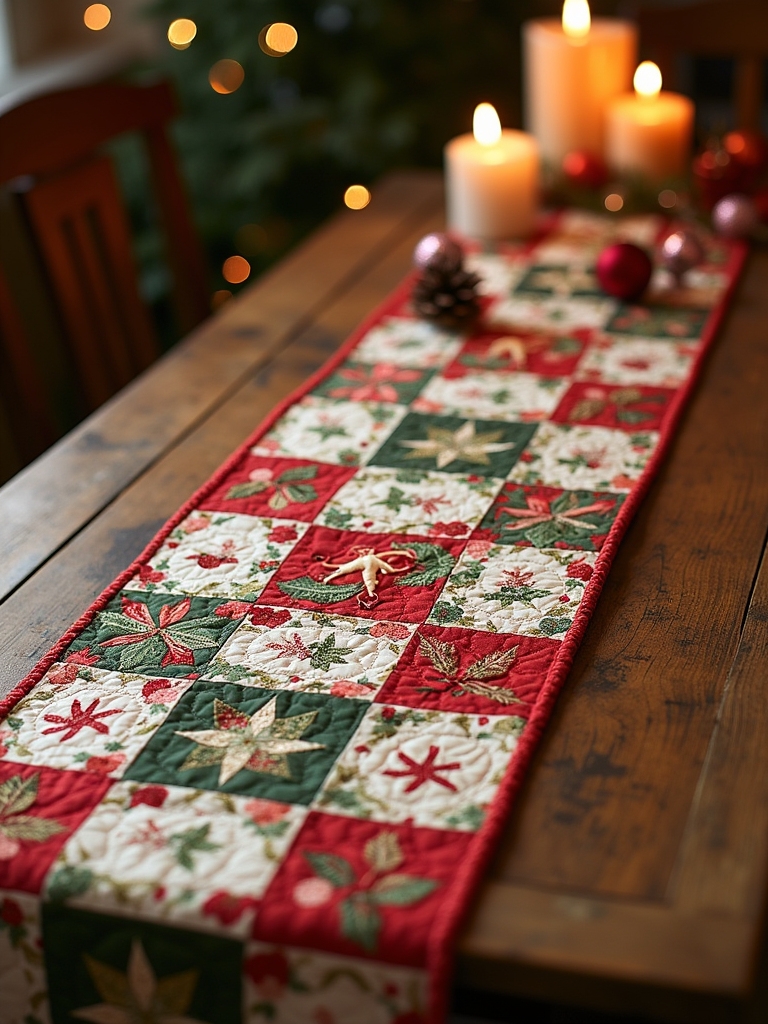 vibrant patchwork holiday decor