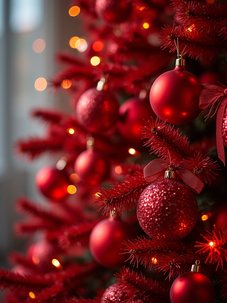 vibrant red holiday decorations