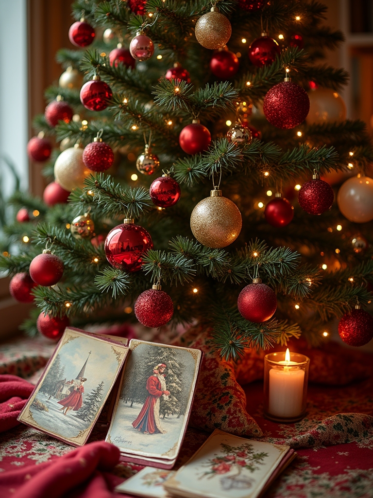 vintage card holiday decor