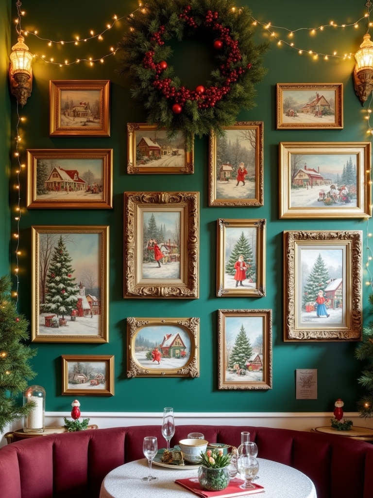 vintage card holiday decor