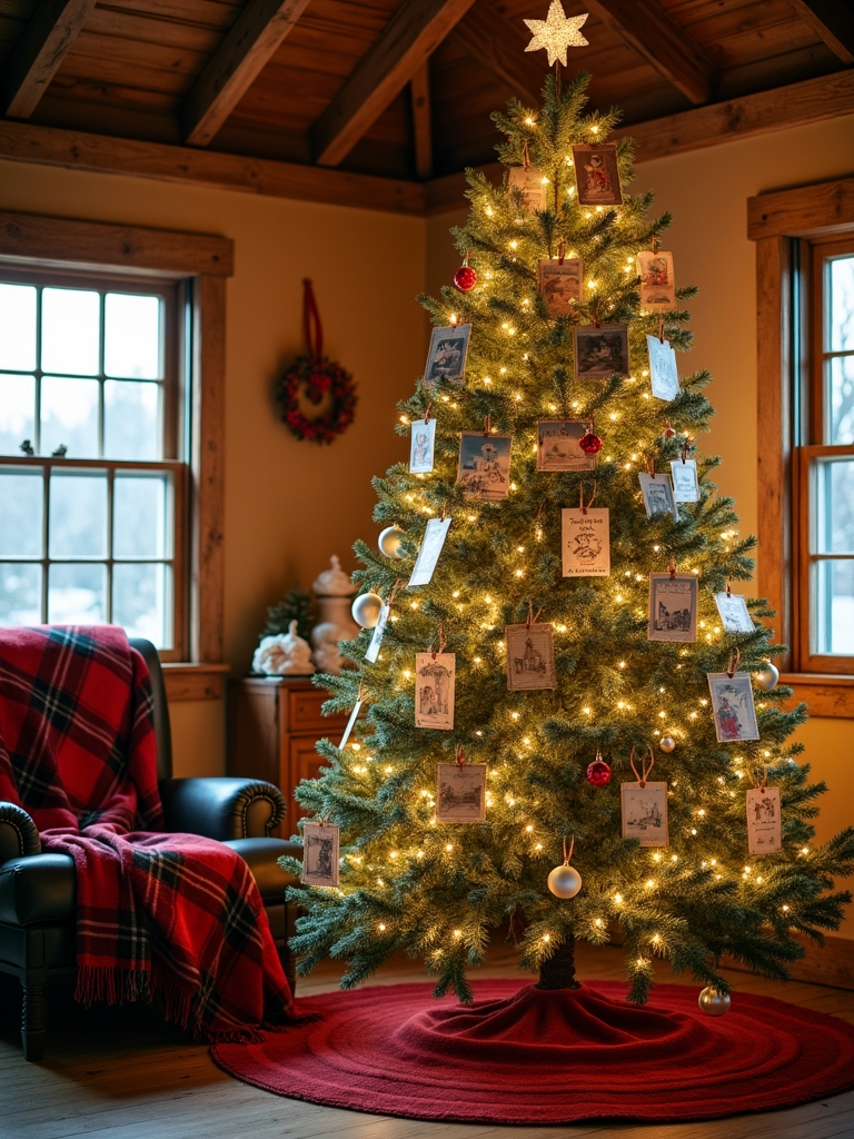 vintage christmas card display