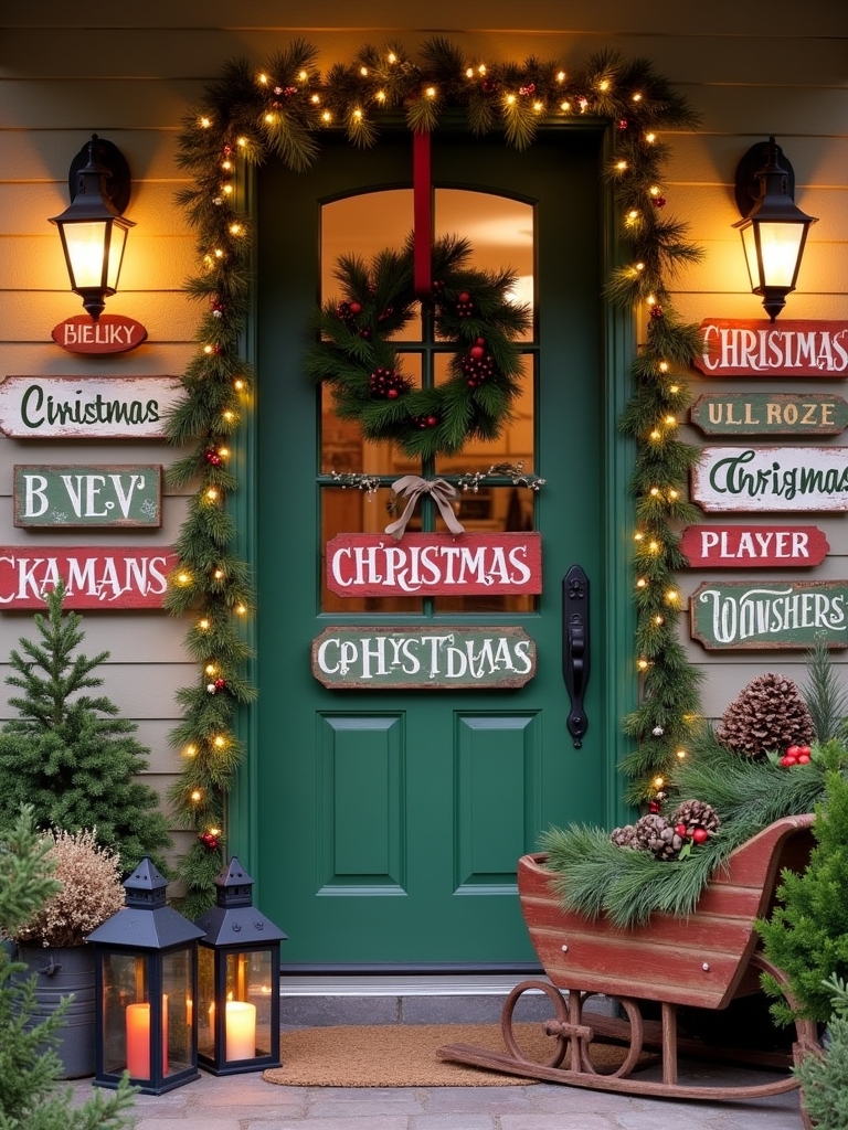 vintage christmas sign ideas