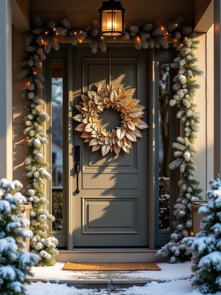 vintage metallic holiday wreaths