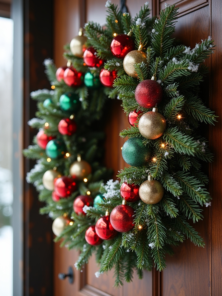 vintage ornament wreath creation