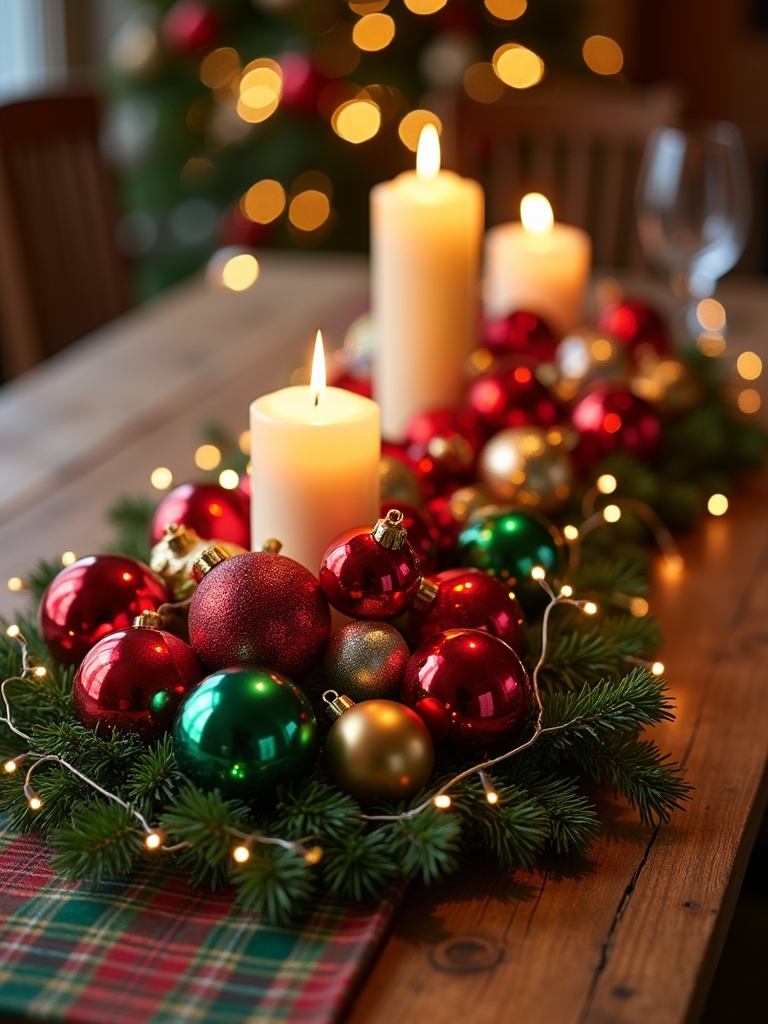 vintage ornaments table decor