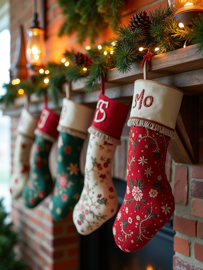 vintage personalized christmas stockings
