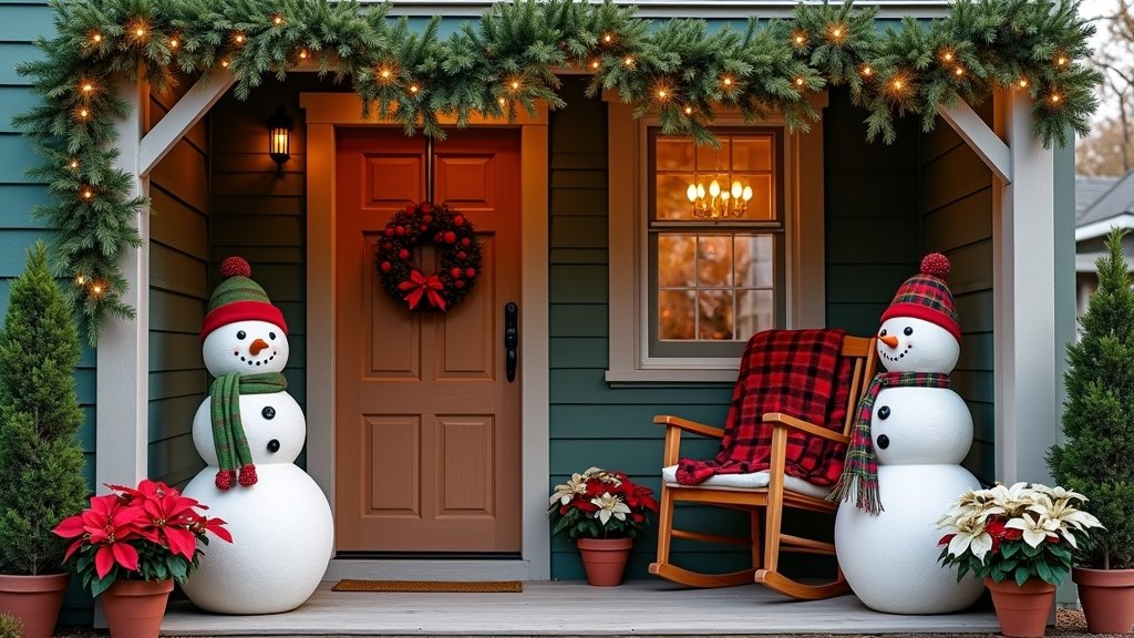 welcoming holiday porch decorations