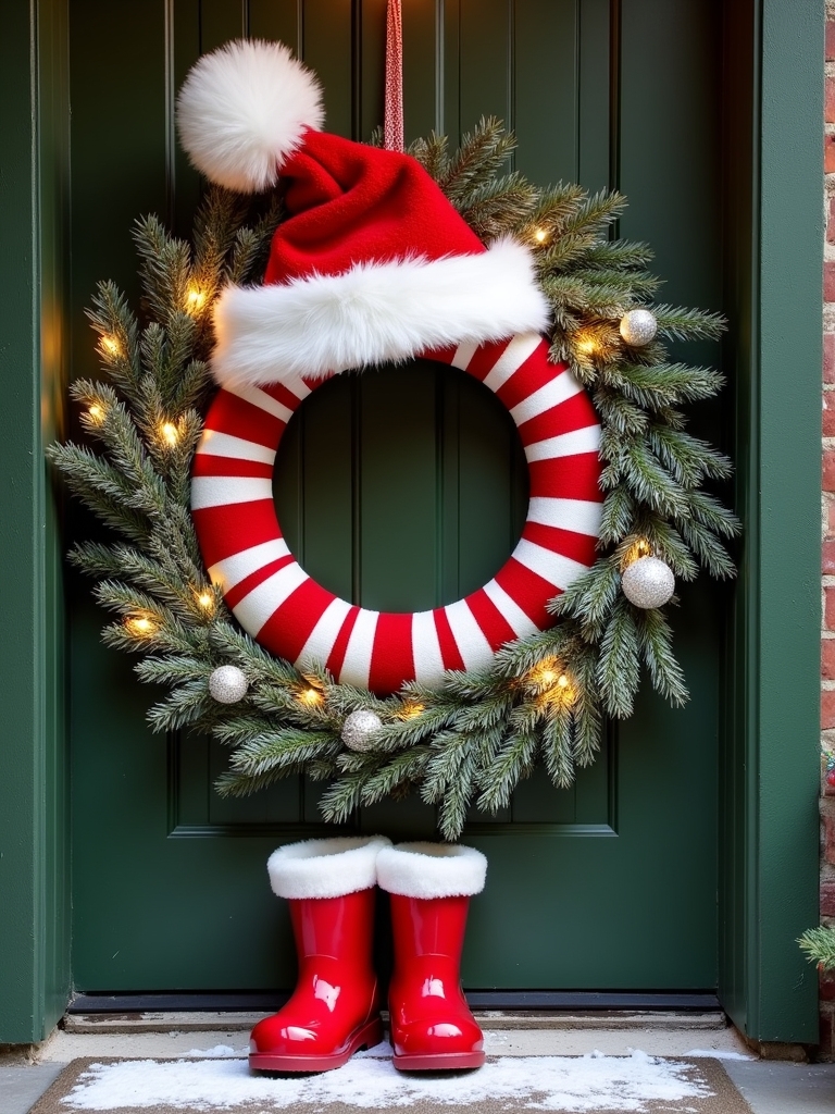 whimsical festive door decor