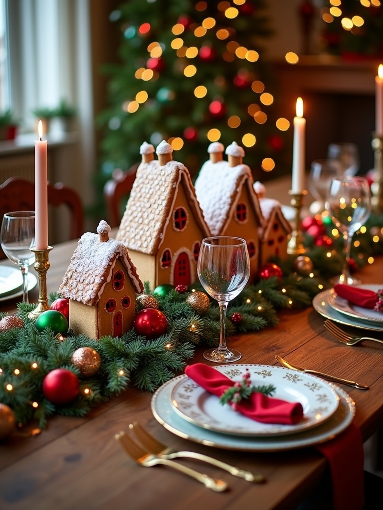 whimsical gingerbread holiday centerpiece