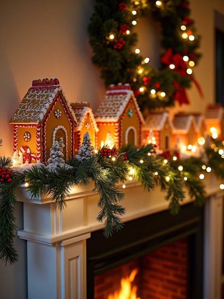 whimsical gingerbread house garland