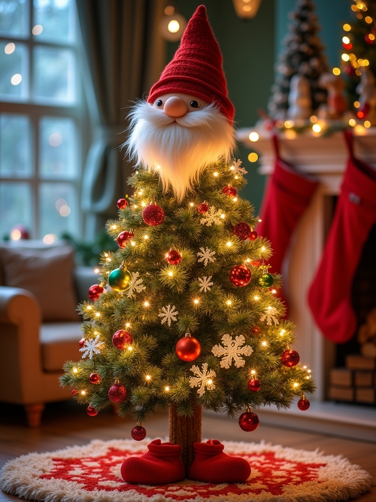 whimsical gnome tree topper