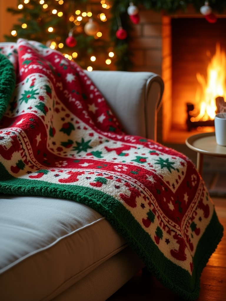 whimsical holiday blanket charm