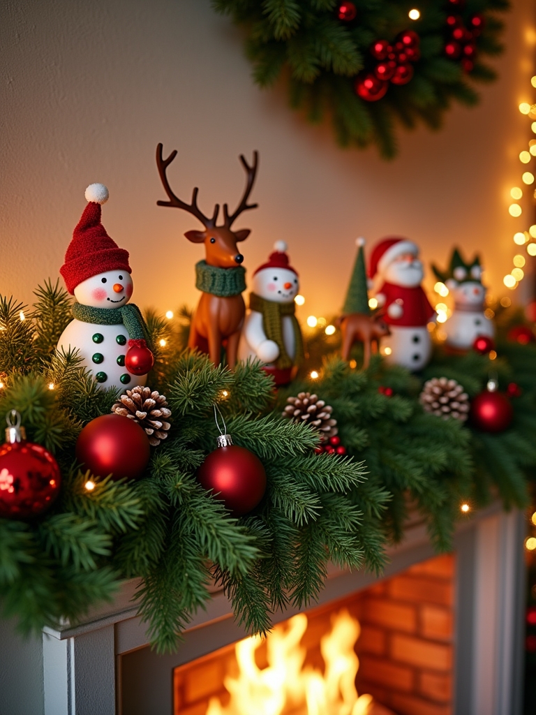 whimsical holiday figurine garland