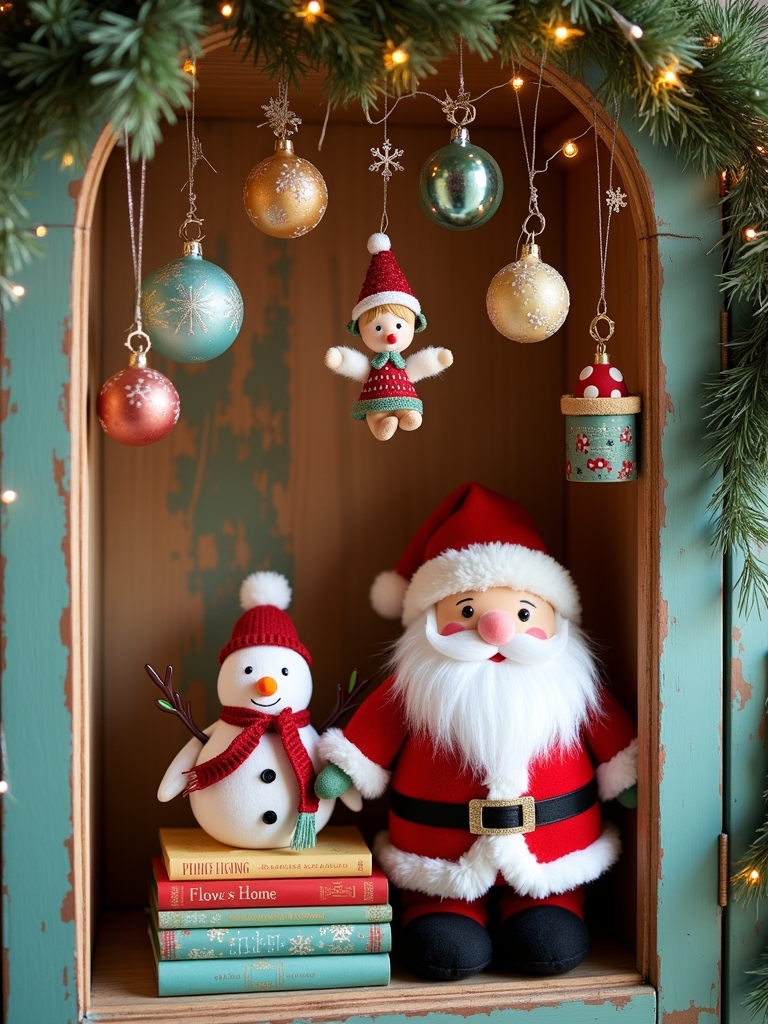 whimsical holiday ornament displays