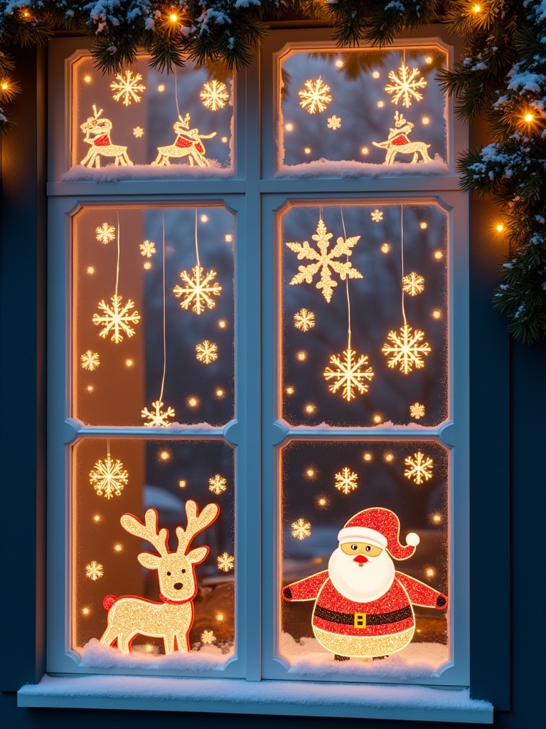whimsical holiday window decorations