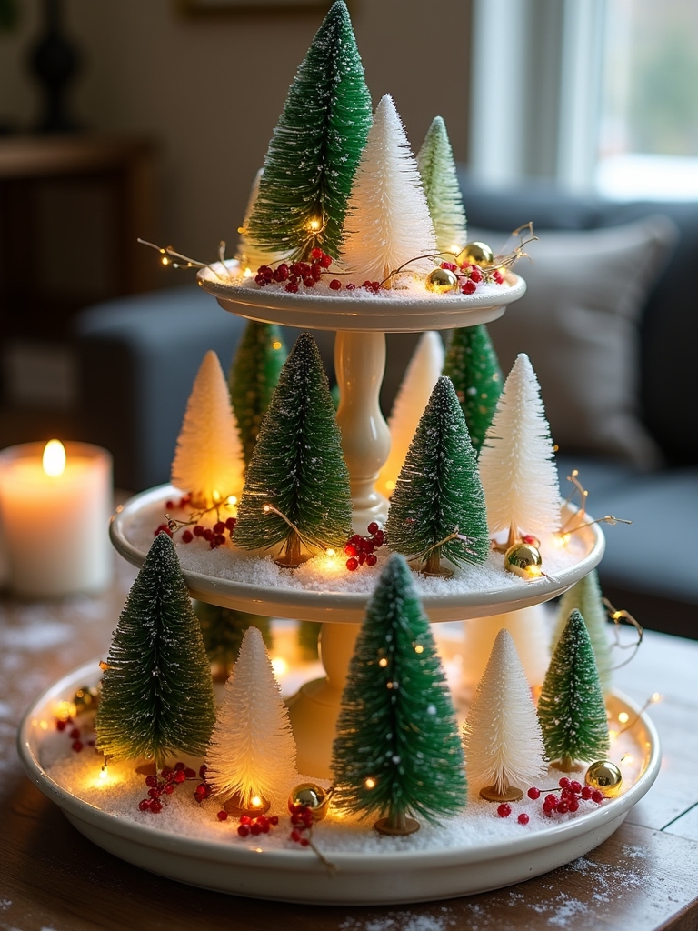 whimsical miniature tree displays