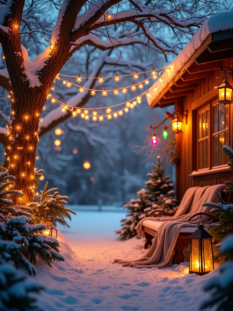 whimsical outdoor string lights