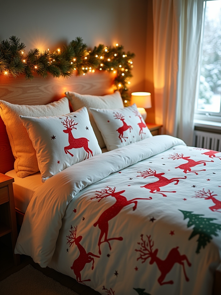 whimsical reindeer bedding decor