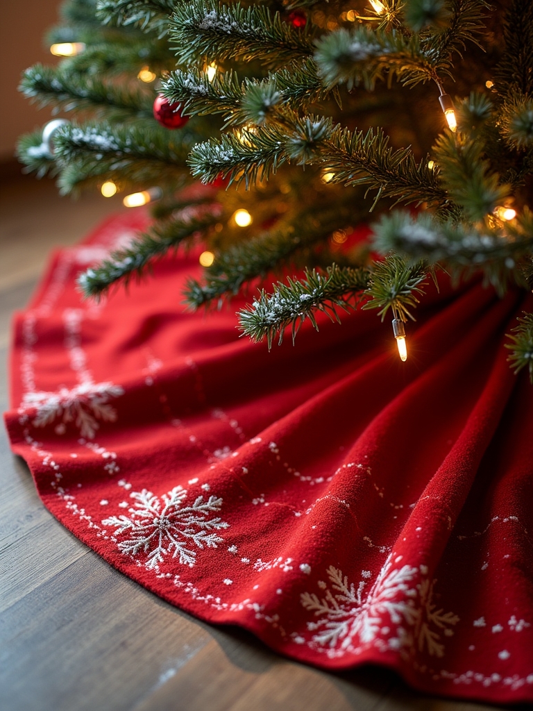 whimsical snowflake tree skirt