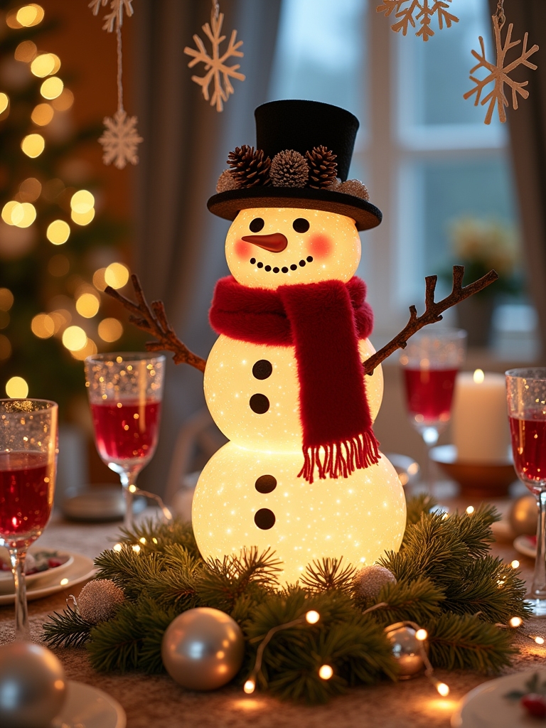 whimsical snowman centerpiece ideas