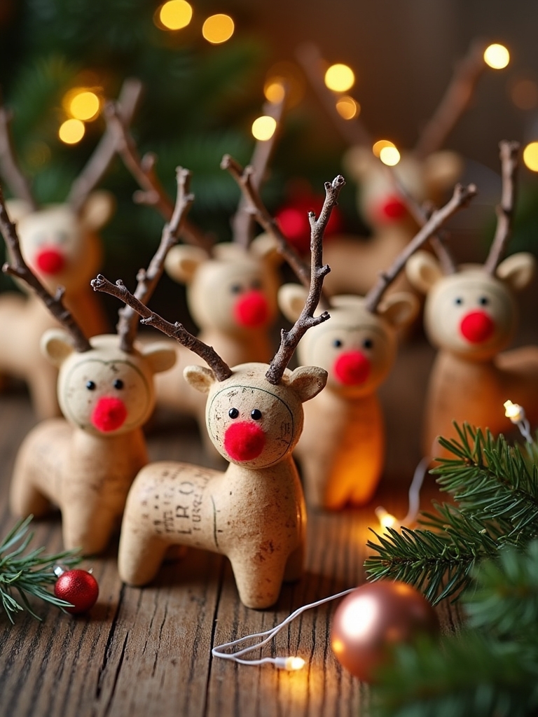 wine cork reindeer craft