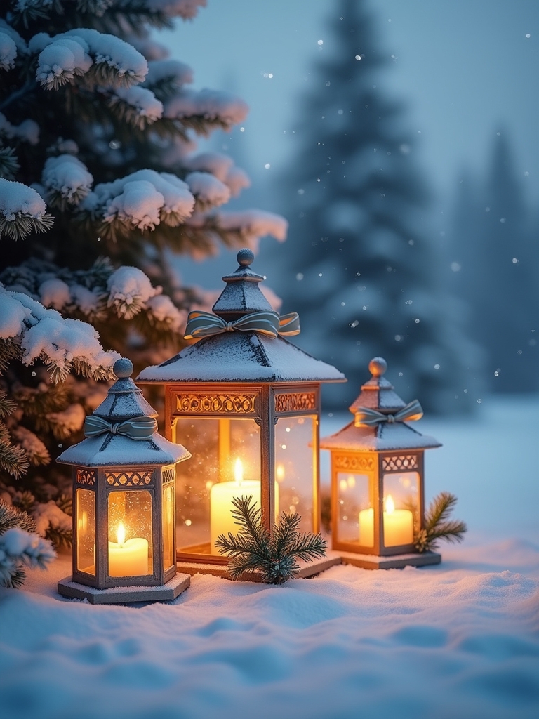 winter wonderland lantern decorations