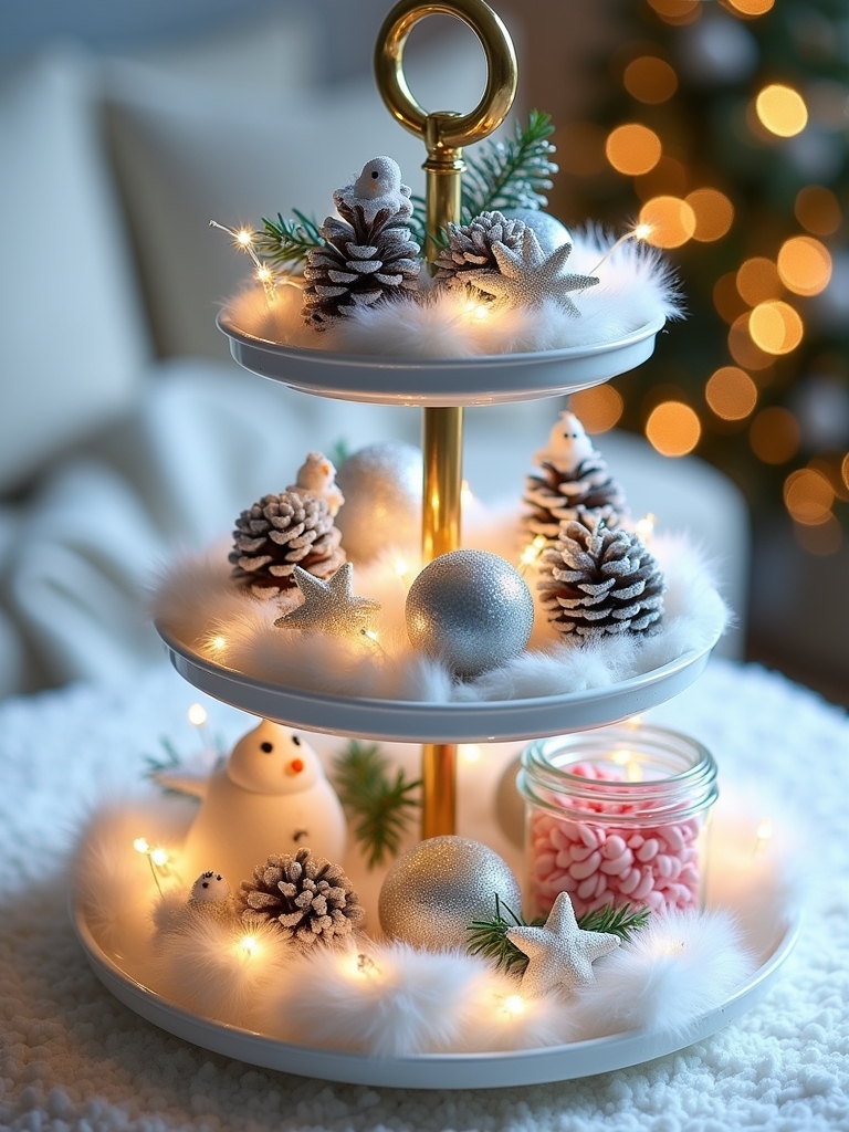 winter wonderland tiered tray