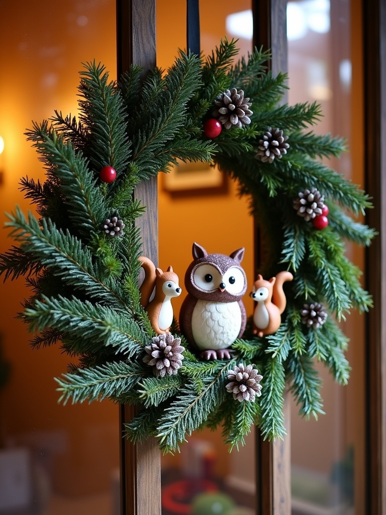 woodland creature wreath crafting