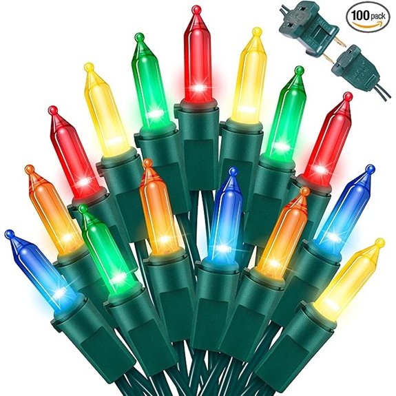 LAMPHOME 100 LED Multi Christmas Lights (21.6ft)