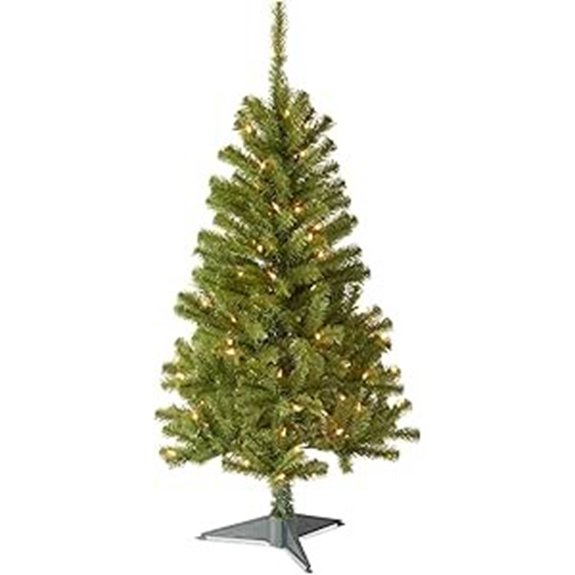 Pre-Lit 4ft Canadian Fir Artificial Christmas Tree