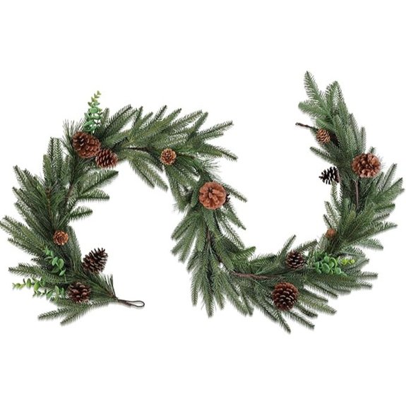 Artificial Christmas Spruce Garland with Pine Cones
