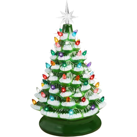 Best Choice 15in Ceramic Christmas Tree with Lights