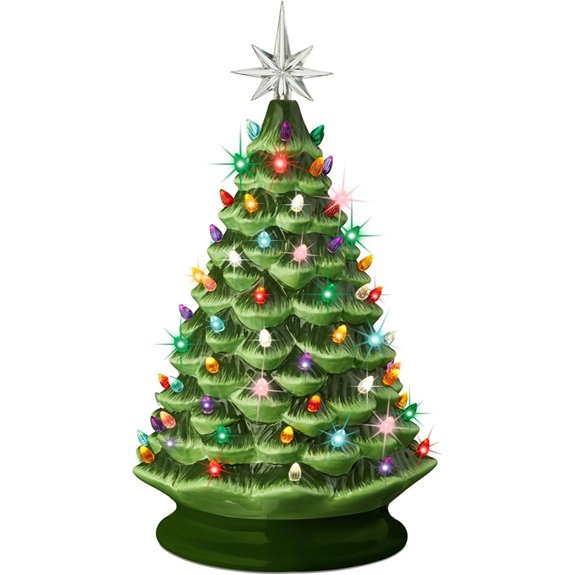 Best Choice 18in Ceramic Christmas Tree with Lights