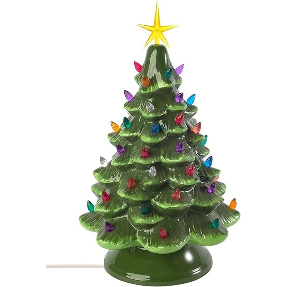 Creative Hobbies Ceramic Christmas Tree with Lights