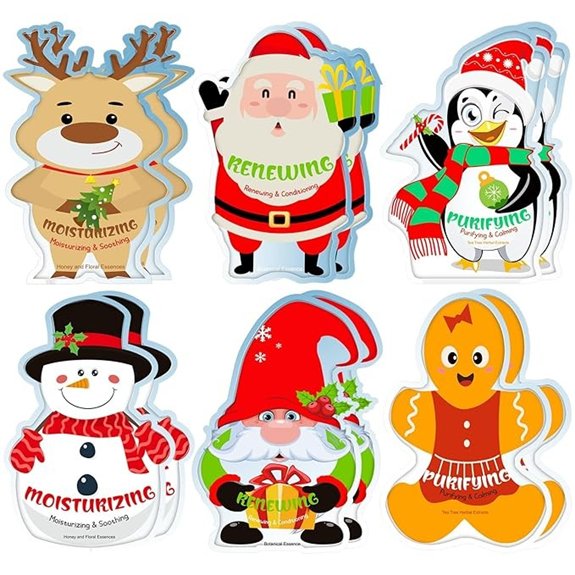 Timgle 24 Pcs Christmas Facial Masks Holiday Gifts