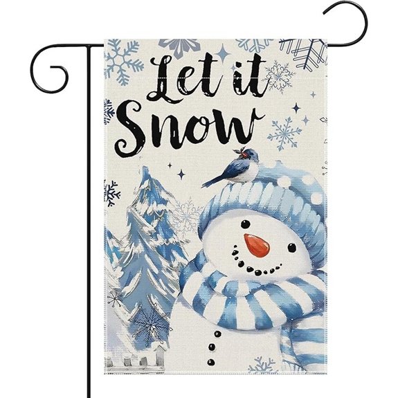 Let It Snow Christmas Garden Flag (12 x 18 inches)